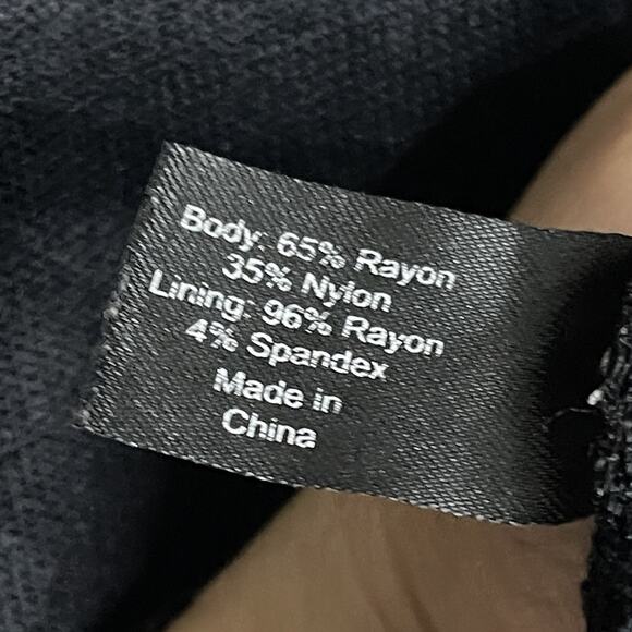 Lane Bryant Dress Black Knit Textured Design Deep V-Neck Classic‎ Size 14/16 - Picture 8 of 8